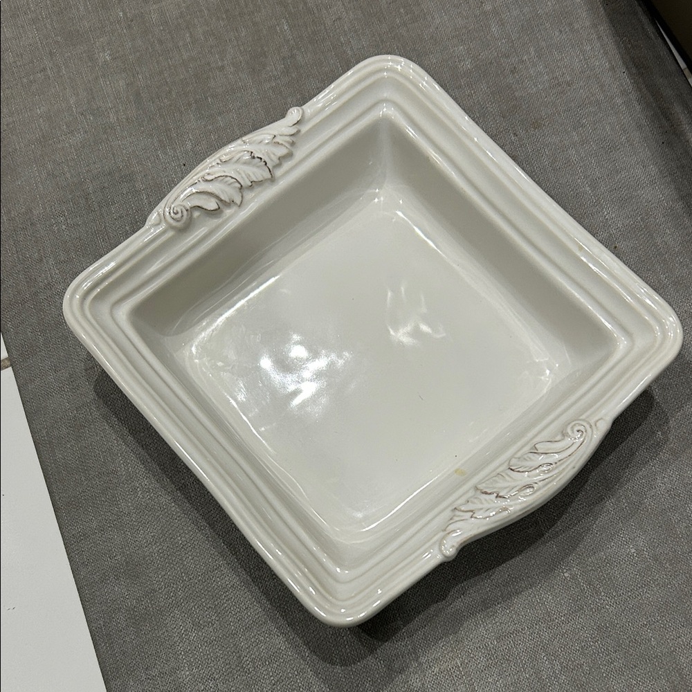 Juliska White Square Ceramic Serving Bowl